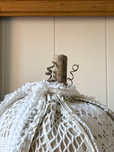 Load image into Gallery viewer, Vintage Lace and Driftwood Pumpkin