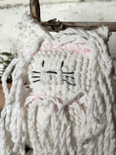 Load image into Gallery viewer, Vintage Pink and White Bates Hobnail Chenille Lion