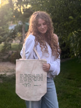 Load image into Gallery viewer, Eat More Veggies Grocery/Market/Farmers Market Bag Genesis 1:29 Bible verse