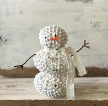 Load image into Gallery viewer, Vintage Bates Hobnail Chenille Snowman