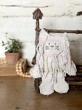 Load image into Gallery viewer, Vintage Pink and White Bates Hobnail Chenille Lion
