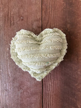 Load image into Gallery viewer, Vintage Light Sage Green Chenille heart