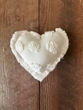 Load image into Gallery viewer, Vintage White Polka Dot Chenille heart