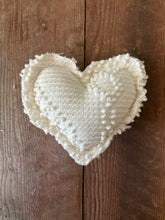 Load image into Gallery viewer, Vintage White Bates Chenille heart
