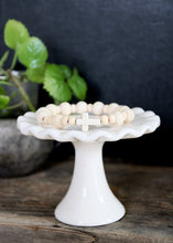 Load image into Gallery viewer, 12 Natural Wood Bead Howlite Cross Prayer Bracelets