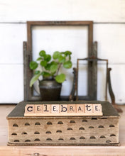 Load image into Gallery viewer, Celebrate Vintage Scrabble Sign