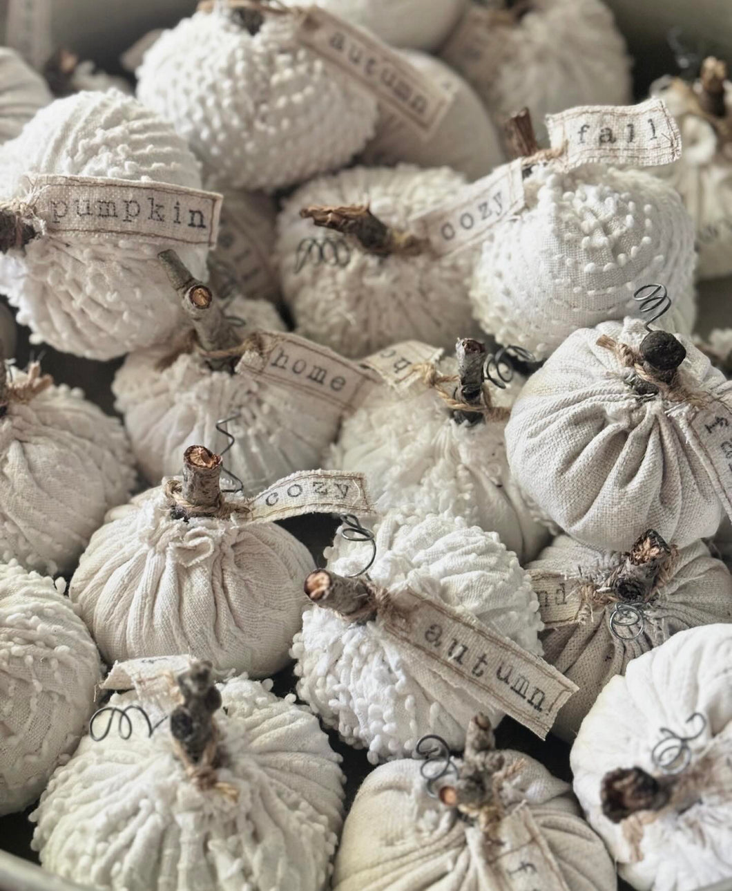 Tiny Chenille Pumpkins