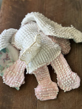 Load image into Gallery viewer, Pink and Cream Vintage Chenille Bunny
