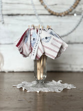 Load image into Gallery viewer, TINY Vintage Fabric Textile Stars and Stripes American Flag INDEPENDENCE
