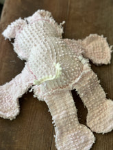 Load image into Gallery viewer, Pink Bates Hobnail Vintage Chenille Piglet
