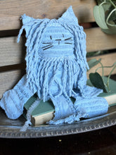 Load image into Gallery viewer, Vintage Blue Chenille Lion
