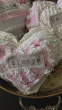 Load and play video in Gallery viewer, Vintage Chenille Valentine Hearts BE MINE ALWAYS CUTIE
