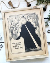 Load image into Gallery viewer, Vintage Hark! The Herald Angels Sing! handmade wood sign
