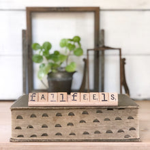 Load image into Gallery viewer, Fall Feels Vintage Scrabble Sign
