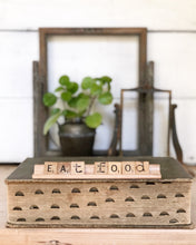 Load image into Gallery viewer, Eat Food Vintage Scrabble Sign
